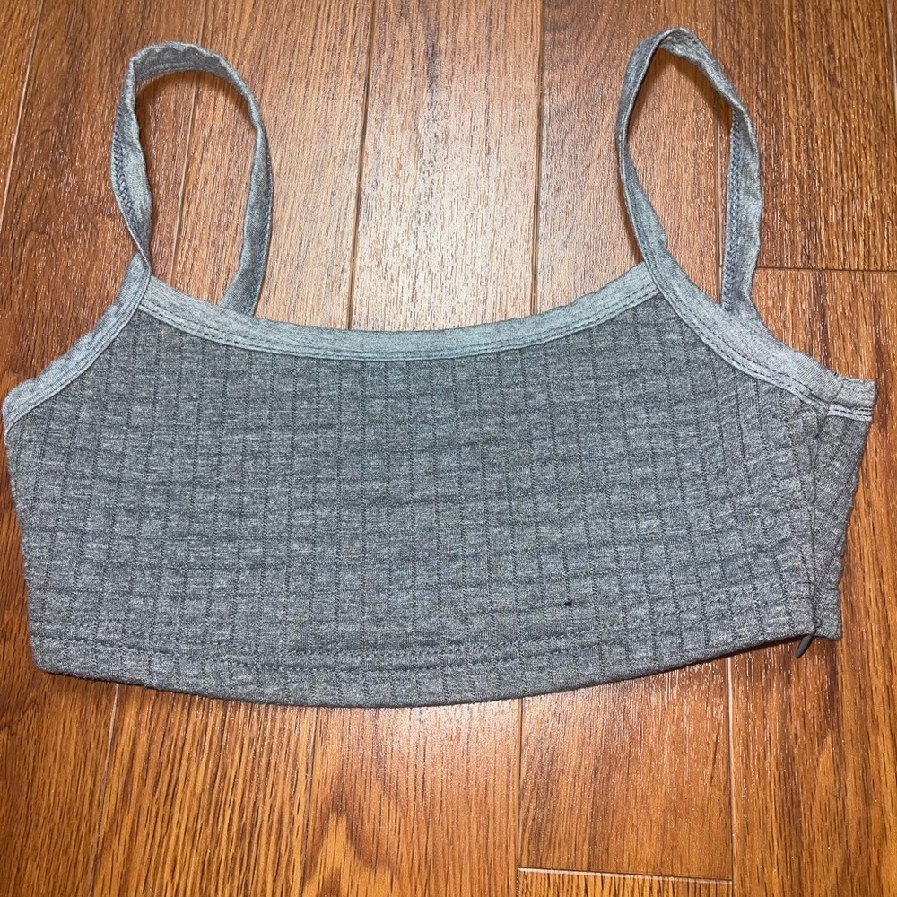 grey size small crop top Shein